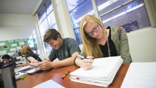 writing in classroom